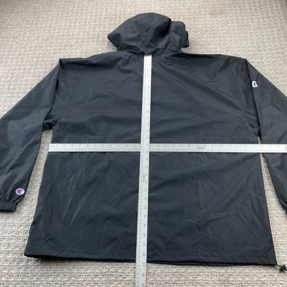 Champion Windbreaker Jacket Men 2XL Black Lords Rugby Hoodie 1/4 Zip Lightweight - Picture 14 of 16